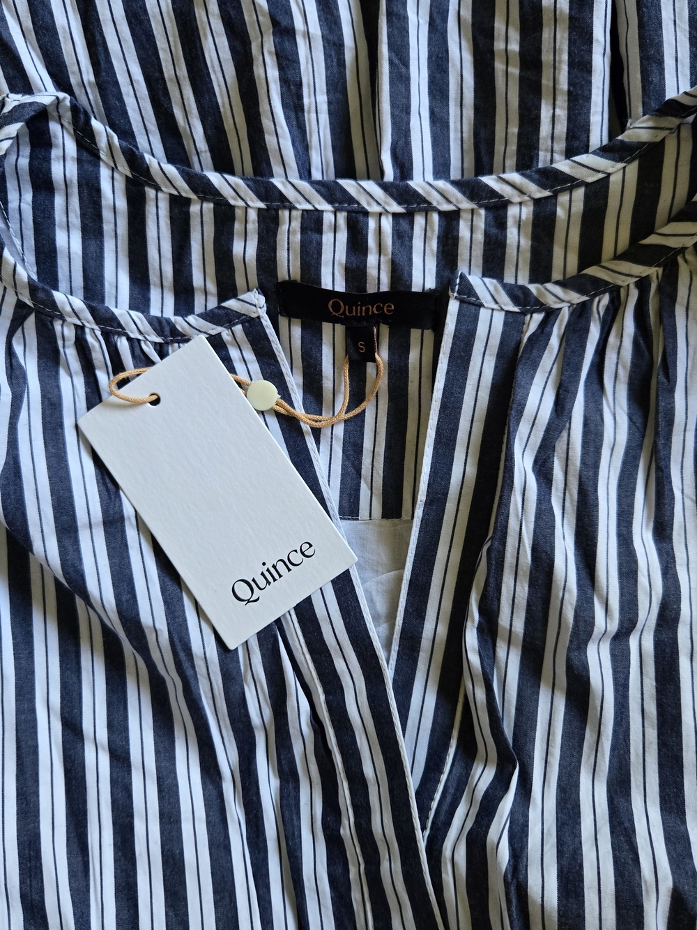 Quince Blue & White Striped Maxi Dress - Picture 5 of 7